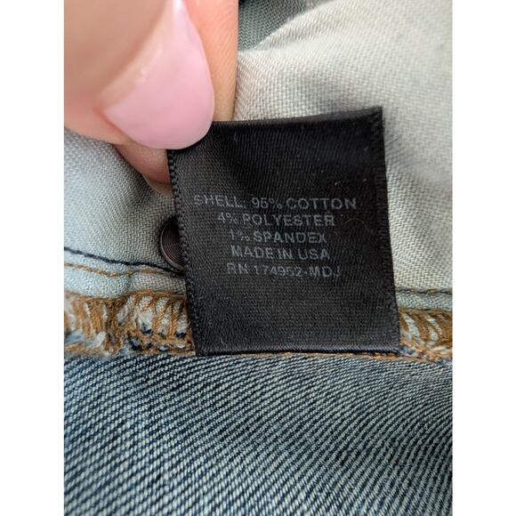 Flint & Tinder Jeans Men 34 (33x32)* Slim Tapered Medium Wash Stretch Denim - Picture 6 of 16